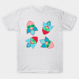 Strawberry Floral by Niibidoon T-Shirt